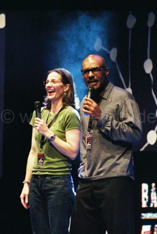 Michael Dorn und Terry Farrell